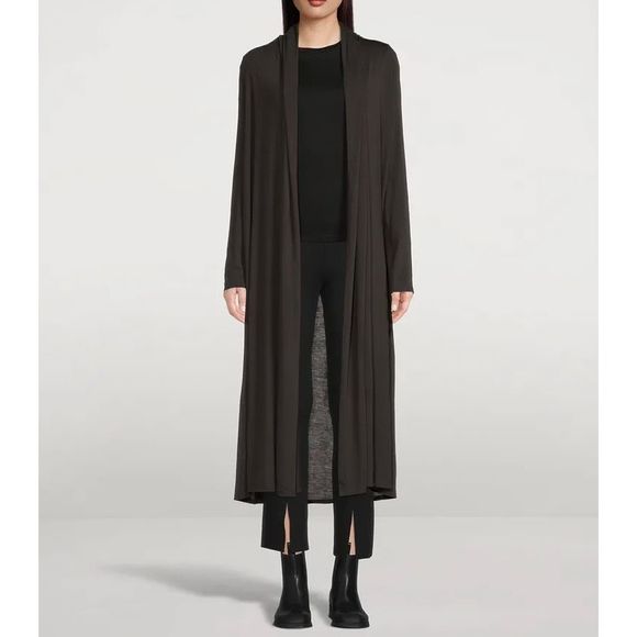 The Row Doppo Shawl Cardigan Long Line Smoky Brown M NWT (FLAW) - Picture 10 of 10